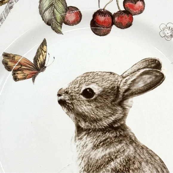 Pier 1 Imports Sophie The Bunny Porcelain Salad Plate - Floral Scalloped Edge - Picture 2 of 6